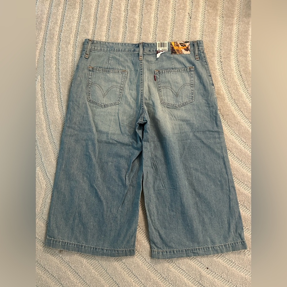 Levi’s Misses Vintage Y2K Deadstock Wide Leg Cropped Denim Culottes - Size 10 - Picture 5 of 14